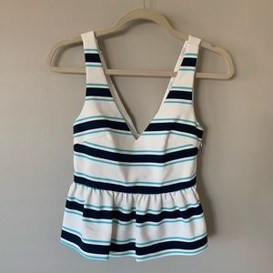 Striped Zara Peplum Tank